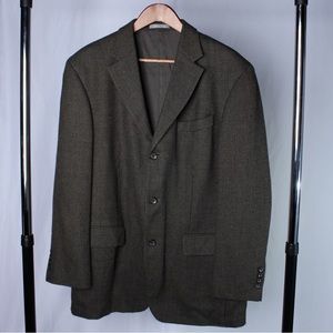 Oscar De La Renta Men Size 42R 100% LambsWool Gray Suit Jacket Blazer